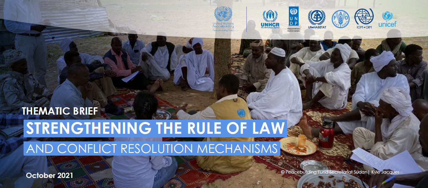 THEMATIC BRIEF - STRENGTHENING THE RULE OF LAW AND CONFLICT RESOLUTION MECHANISMS