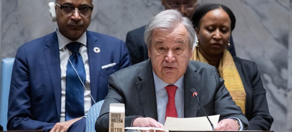 Secretary-General António Guterres addresses the Security Council meeting on Maintenance of international peace and security.