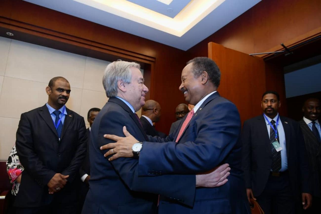 Readout of the Secretary-General’s meeting with H.E. Mr. Abdalla Hamdok, Prime Minister of the Republic of Sudan in the margins of the AU Summit in Addis Ababa, Ethiopia.