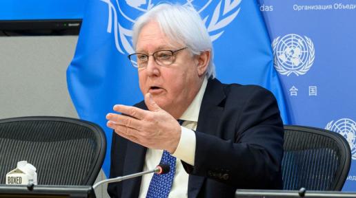 Martin Griffiths, Under-Secretary-General for Humanitarian Affairs and Emergency Relief Coordinator, briefs reporters at UN Headquarters in New York following a visit to Afghanistan in January (file).